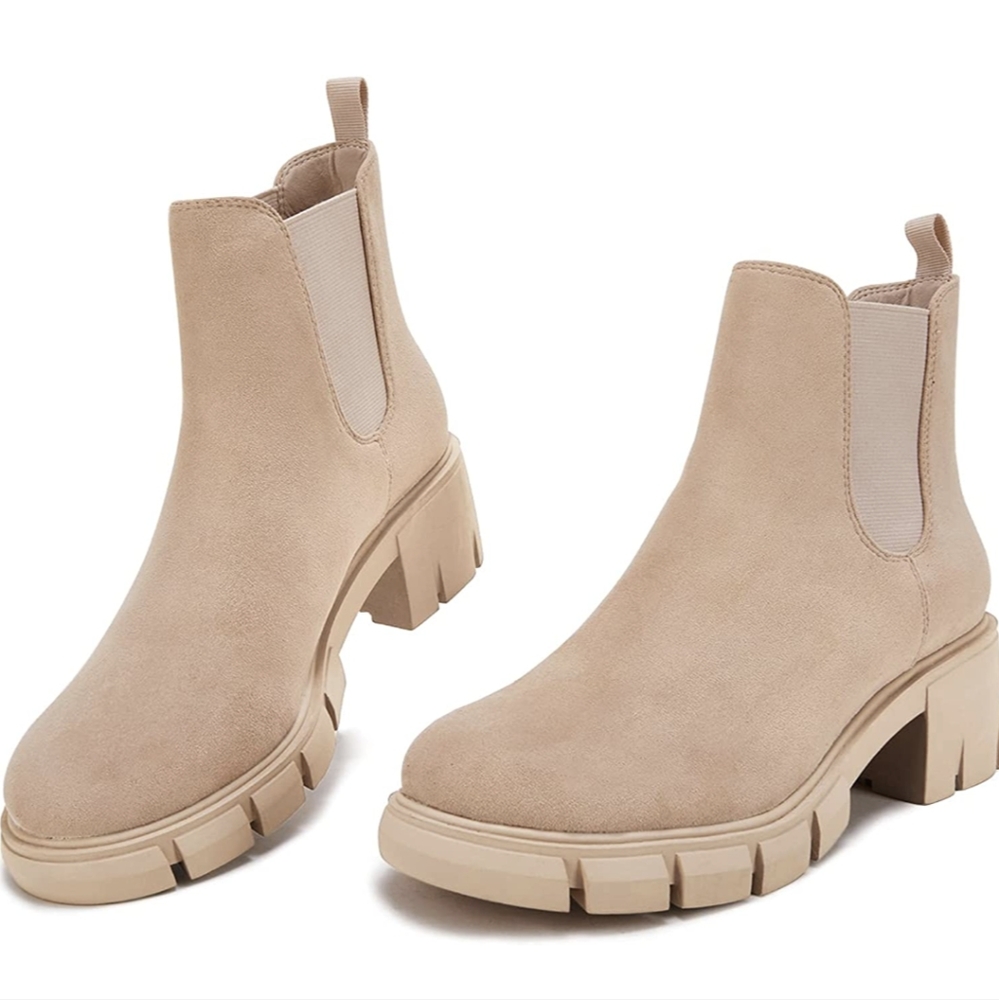 Womens Lug Sole Platform Ankle Booties size 11